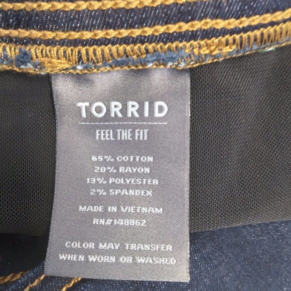 Torrid High Rise Cropped Lean Jean Super Soft Dark Wash Size 5X. NWT - Picture 12 of 13